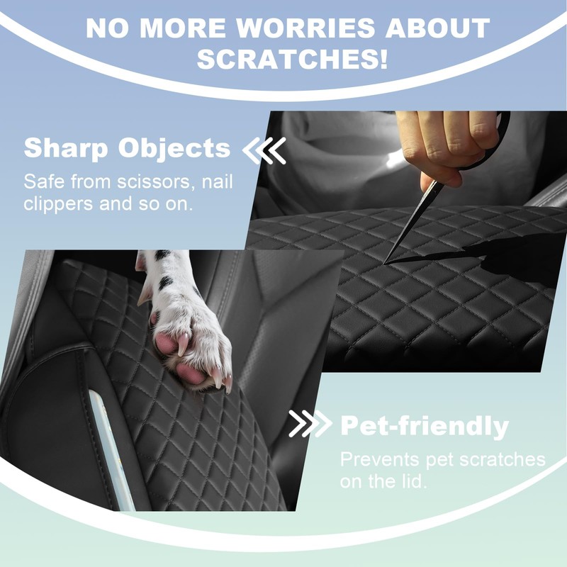 CFDSDE Center Console Cover for Ford Explorer 2020-2024 Leather Armrest