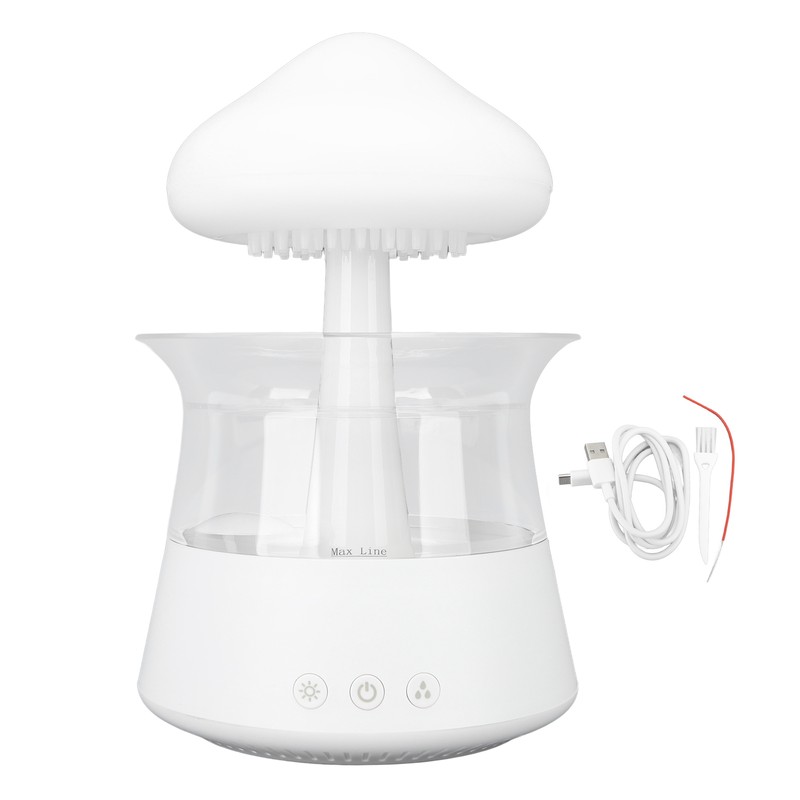 Rain Cloud Humidifier Water Drip 300ml Mushroom Rain Diffuser with