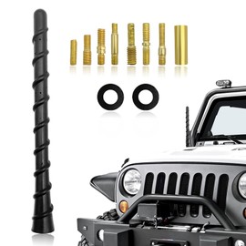 NYTKL Car Spiral Antenna, 7 Inch Flexible PVC Rubber Antenna Topper with Screw Adapters, Waterproof Auto Toppers Radio Reception Mast for Trucks Cars SUVs, Exterior Car Accessories