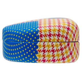 Pearl HO-3 Patchwork Glasses Case, Semi-Hard Case, Magnetic