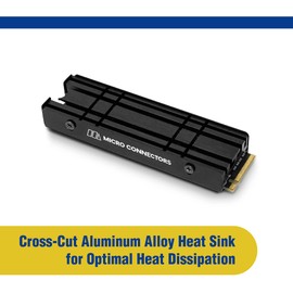MICRO CONNECTORS Connectors M.2 SSD Double-Sided Aluminum Heat Sink Kit (NGFFM2-HSDS-BK)