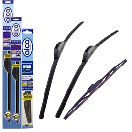 Fita Nissan Note 2006-2013 Set of 3 Windscreen Wiper Blades alca Germany Super Flat Front Rear 24"14"12" ASF2414H12ARC