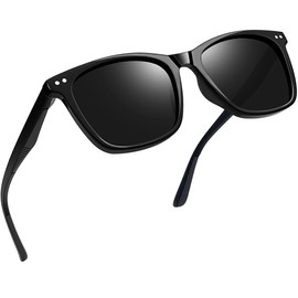 Joopin Polarized Sunglasses, Men's Driving, Wellington, Women's, UV400, UV Protection, gloss black
