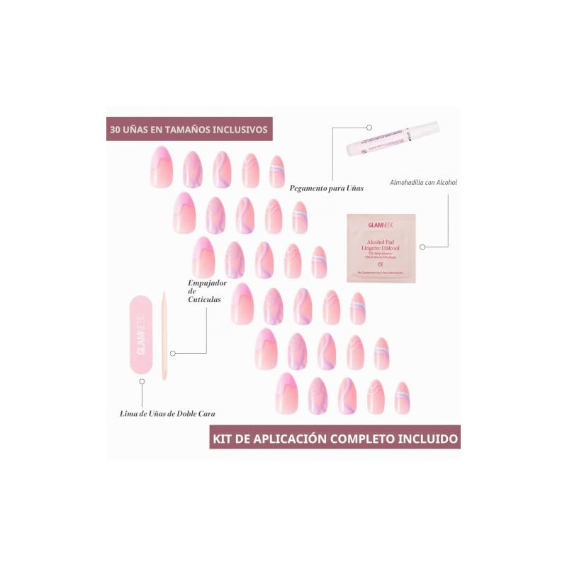 Glamnetic - Clavos de presión para uñas - Wild Card