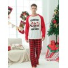 JAXUH Family Christmas Pajamas Matching Sets, Classic Plaid Pants and