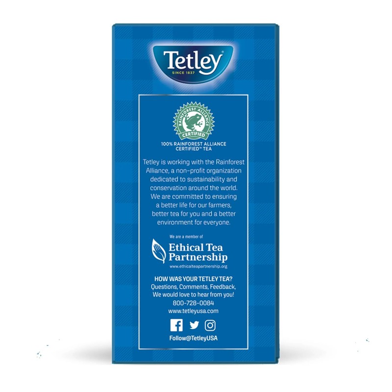 Tetley, Decaffeinated Classic Black Tea Bags, 72 Count