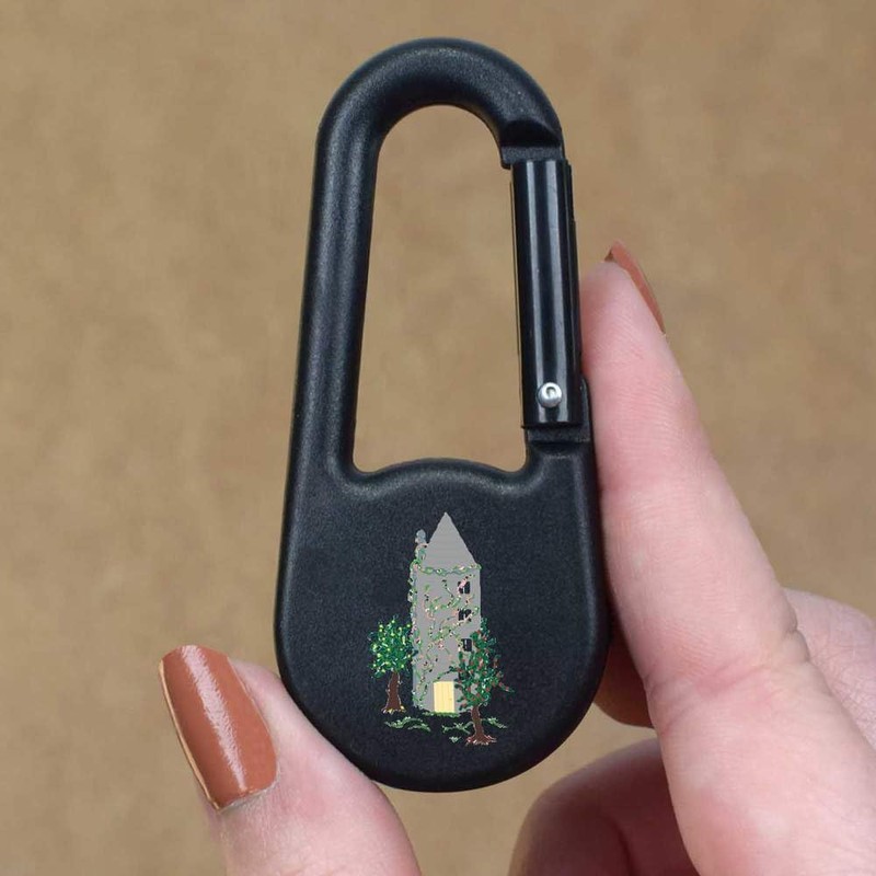 Azeeda 'Honeysuckle Tower Covered In Flowers' Compass Keyring (KC00031251)