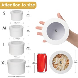 Flower Boxes for Arrangements Nesting Round Gift Boxes with Clear Lids White Round Boxes for Flowers Set of 4 Assorted Sizes Flower Boxes for Flower Arrangements, Valentine's Day, Mother's Day,