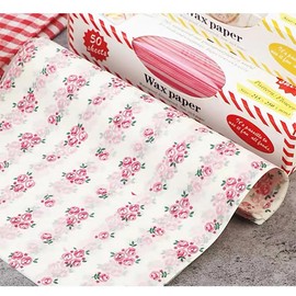 Sunch Craft 100 Sheets Wax Paper Sheets Heart & Rose Pattern Greaseproof Basket Liners Wrap Paper Sandwich Burger Chips Cookies Deli Paper Food Grade Baking Parchment 8.5 x 9.8 in