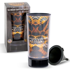 Snake Skin #2 by Spit Bud - The Ultimate Spittoon for Chew - Portable Dip & Snuff Cup with Lid, Pop Tab, Spill-Proof Funnel, Can Cutter & Holder - Fit in Cup Holders - Holds 8oz - Made in USA