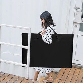ZKOO - Bolsa de gran tamaño con hombro de nailon, bolsa de almacenamiento para póster, 24 x 36 pulgadas (negro)