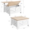 Yaheetech Farmhouse Lift Top Coffee Table with Storage, Square Coffee