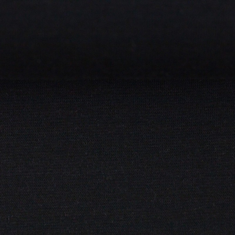 Swafing Vanessa Cotton Jersey Plain Coupon (Black, 0.5m) (299)