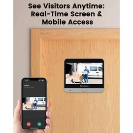 2K Peephole Camera for Apartment Door, Peephole Doorbell Camera with 4.3" Color Monitor, 64GB SD Card, Smart Motion Alerts, Night Vision, 8000mAh Battery, 170° Wide Angle Door Camera for Home Security