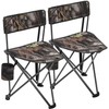 REDCAMP 2 Pack Tall Tripod Chairs for Adults, Folding Lightweight