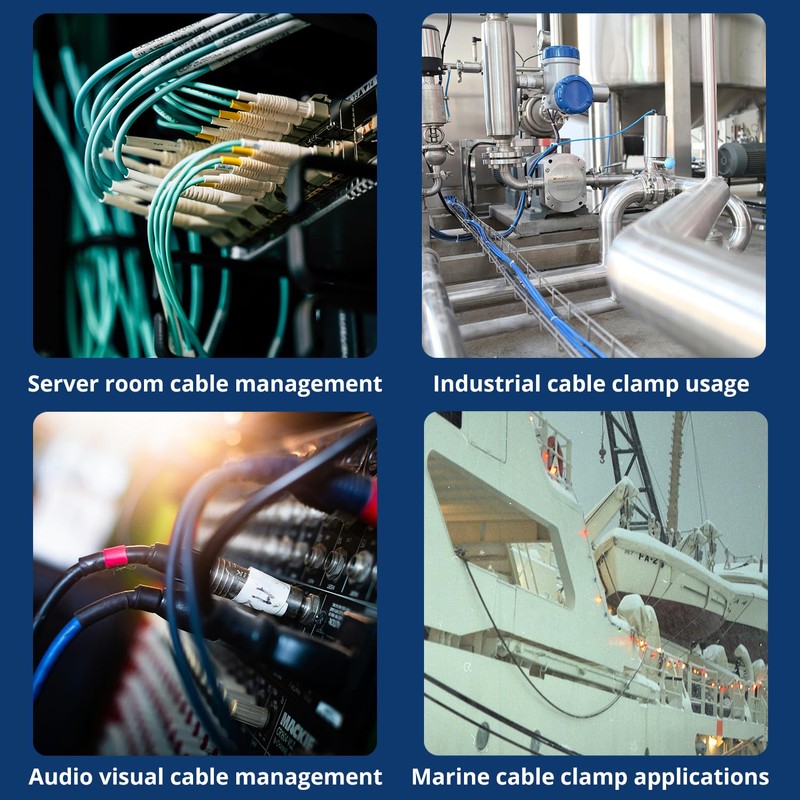 TOMSHIELE 30 PCS 1/4 Inch Cable Clamps with Screws, Stainless