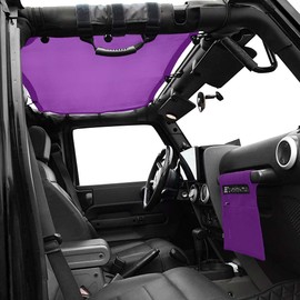 JK Sun Shade Top Compatible with Jeep Wrangler Sunshade Mesh Roof Purple