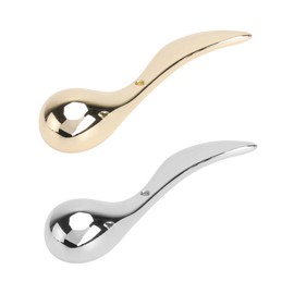 FRCOLOR 2pcs Metal Eye and Face Cream Applicator Mini Cosmetic Spatula Scoop Zinc Alloy Massage Spoon for Women Girl