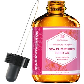 Sea Buckthorn Oil by Leven Rose, 100% Pure Unrefined Cold Pressed Anti Aging Acne Treatment for Hair Skin and Nails 2 oz