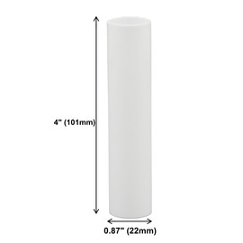 Creative Hobbies® 4" White Plastic Candle Covers Sleeves Chandelier Socket Covers ~ 4 Inch Candelabra Base | Set of 6