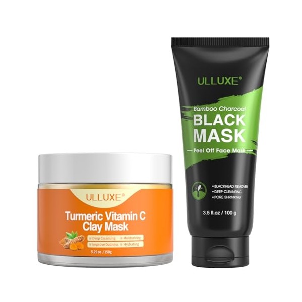 Turmeric Vitamin C Clay Mask and Blackhead Remover Mask Kit