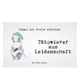 Mr. & Mrs. Panda Guest Towel Tattooer of Passion - Gift, Work, Gift, Thank You, Company, Children's Towel, Travel Towel, Sports Towel, Guest Towel, Terry Towel