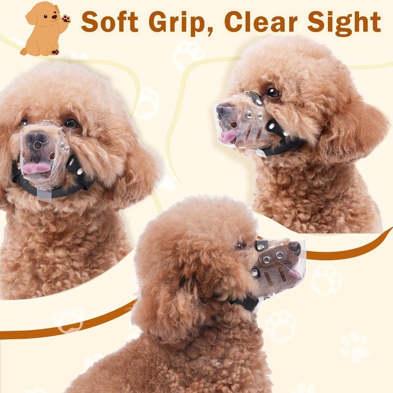 Mayerzon Dog Muzzle, Basket Muzzle for Small Medium Dogs Poodle