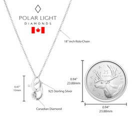 Diamond Letter Necklace Letter Y, [Certified Canadian Diamonds] Solitaire Sterling Silver Initial