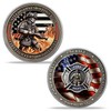 Firefighter Hero Challenge Coin - Honoring Firefighters with Courage, Commitment,