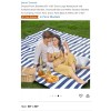 sapsisel 80 x 80 Picnic Blanket Extra Large Waterproof and