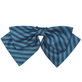 [バズ セレクション] 蝶ネクタイ ネクタイ ストライプ 制服 パーティー 学生 コスプレ アクセサリー レディース AC396(ターコイズ)