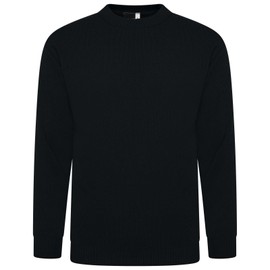 VEARZ Unisex Mens Jumpers Cable Knitted Pullover - Adults Lightweight Soft Classic Soft Sweater Thermal Top Long Sleeve Winter Jumpers for Men UK, Black, M