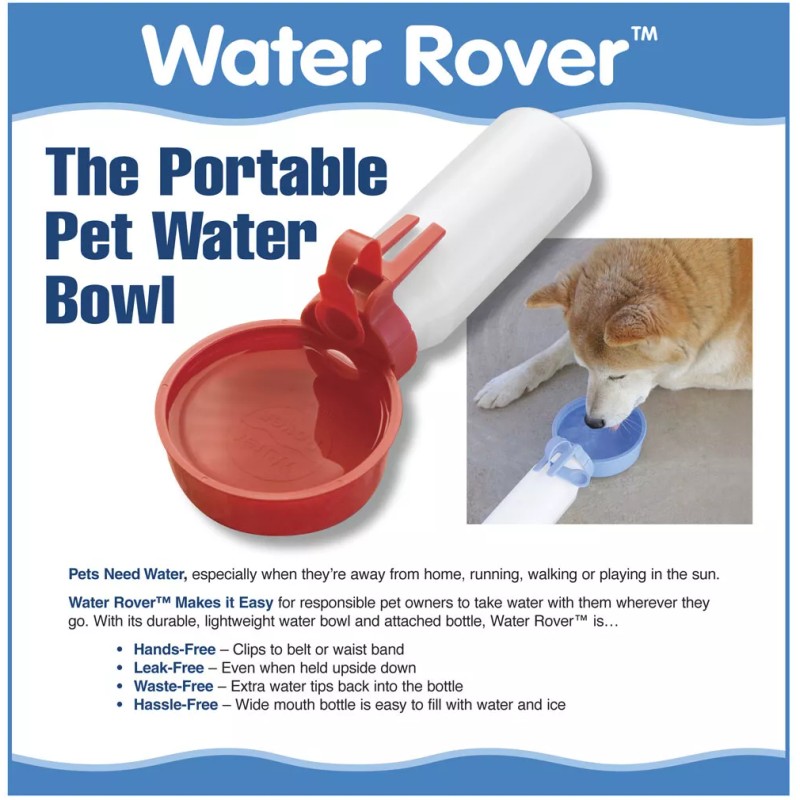 Water Rover Portable Pet Dog Travel Hiking Drinking Bowl –