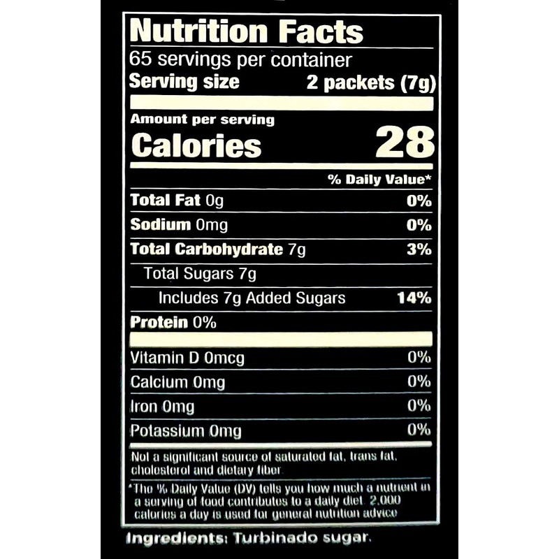 Dulce Cana Organic, Non-GMO Turbinado Sugar Packets, 130 Count