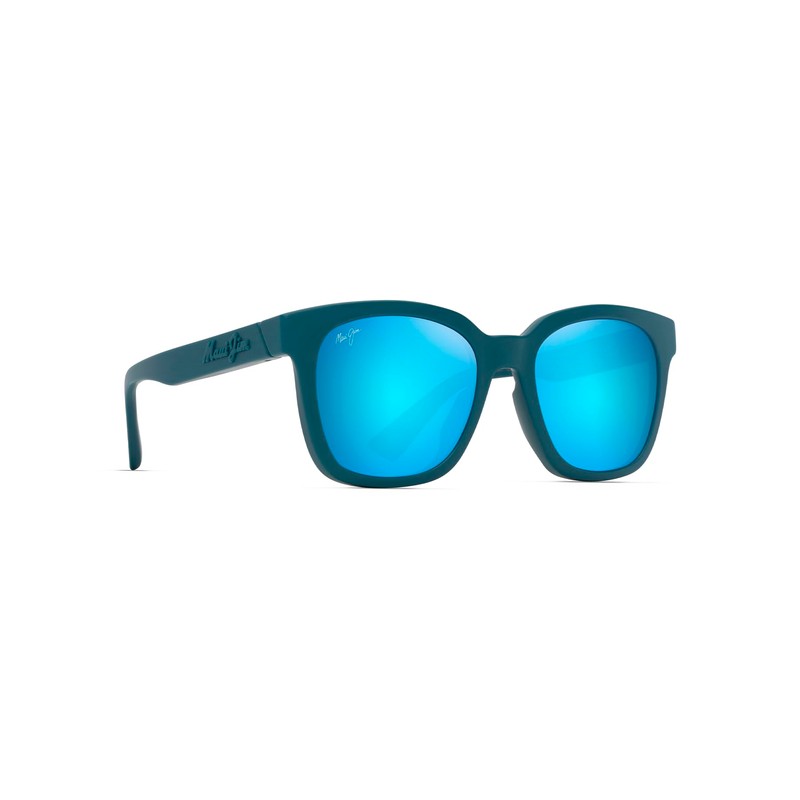 Maui Jim Honua AF Cat Eye Sunglasses, Matte Petrol Blue/Blue