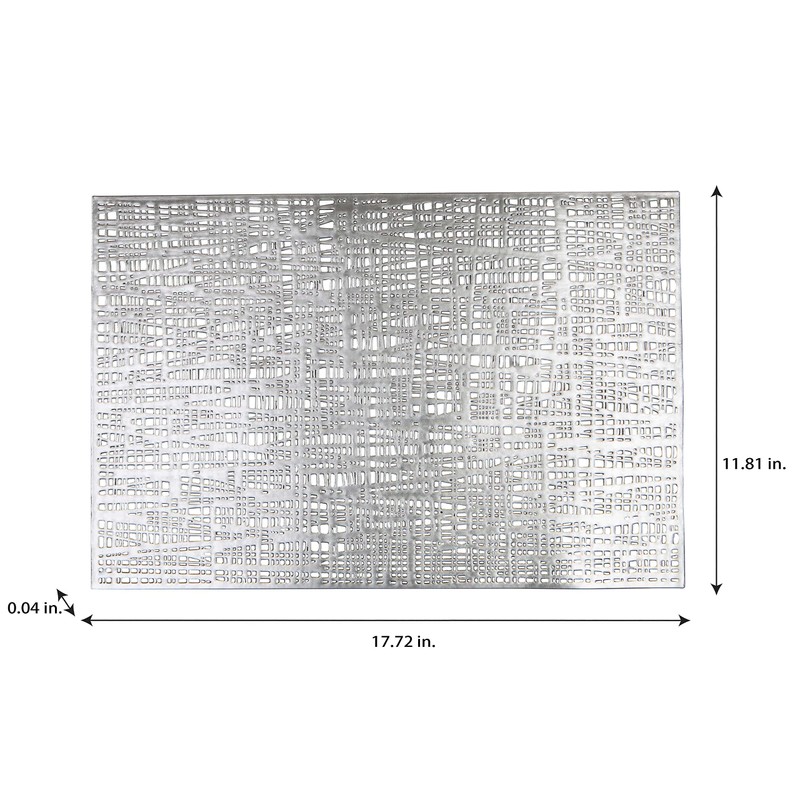 Home Details 4 Pack Santorini Metallic Placemat, Kitchen, Dinning Room,