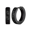 ChicSilver Black Hoop Earrings for Men Celtic Knot Irish Black