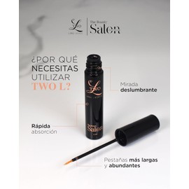 TWO - L, Serum para Pestañas - Acelera el Crecimiento de las Pestañas - Potenciador para Pestañas Más Fuertes y Voluminosas - Ingredientes Naturales