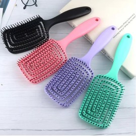 Anti Pull Hair Brush Detangling No Pull for Wet or Dry Hair for All Hair Types, Men, Women and Kids (Easy Clean)