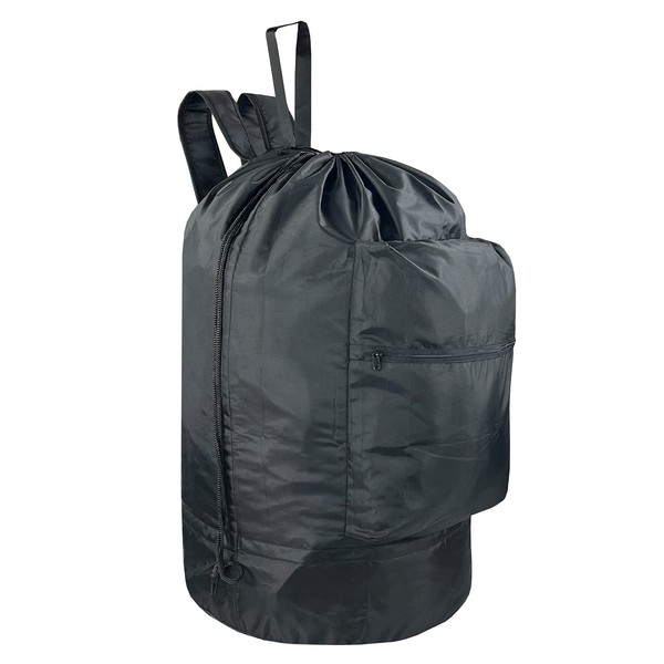 MAIBGALH Laundry Bag Backpack with Drawstring Closure and Pocket for