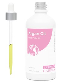 Fatima's Garden Argan Oil for Face, Hair, Skin and Nails - Bio Certified Through USDA and Ecocert - Pure Native, Cold Pressed, Moroccan Anti-Age Moisturiser 100ml