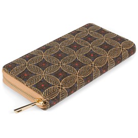 styleBREAKER 02040138 Women's Cork Purse with Colourful Pattern Print in Ethnic Look, Zip, Black-Red-Blue