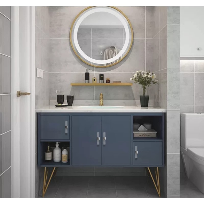 Cionyce 2 Pack Acrylic Cabinet Knobs Silver Drawers Knobs, Clear