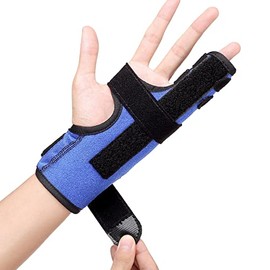Férula de fractura, férula de dedo rosada, soporte ajustable de dos dedos para el cuarto o el quinto dedo, férula metacarpal para artritis, fractura, mazo roto y dedo gatillo dislocado