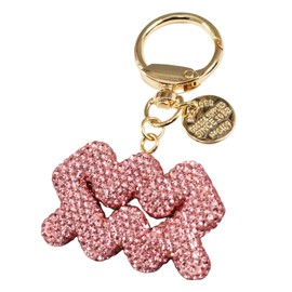 ChungLong0593 Shiny Zodiac Diamond Keychain Creative Astrology Pendant Gift for Women Wallet Key Tote Accessories - Pink Aquarius