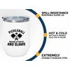 Pickleball White Edition Wine Tumbler 12oz - Serving up smiles