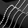 IFUAQZ Titanium Stainless Steel Bead Chain Necklace for Men Women