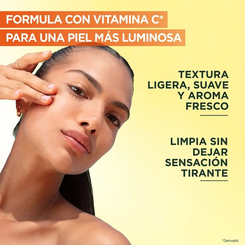 Garnier Skin Active Limpiador Facial Express Aclara Antimanchas con Vitamina