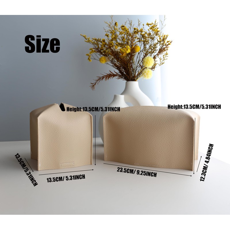 2pcs Tissue Box Cover, Modern PU Leather Rectangular Tissue Box