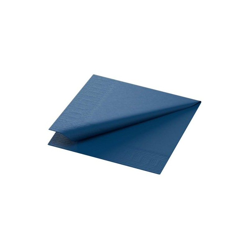 Duni Napkins, Cellulose, Dark Blue, 3-Ply, 24 x 24 cm,